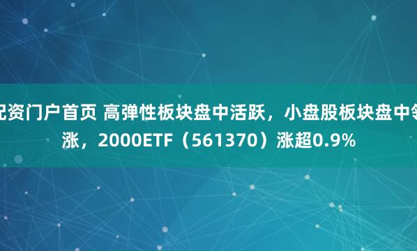 配资门户首页 高弹性板块盘中活跃，小盘股板块盘中领涨，2000ETF（561370）涨超0.9%