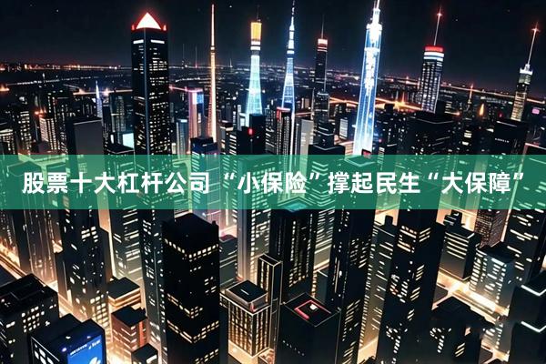 股票十大杠杆公司 “小保险”撑起民生“大保障”