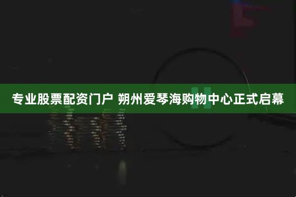 专业股票配资门户 朔州爱琴海购物中心正式启幕